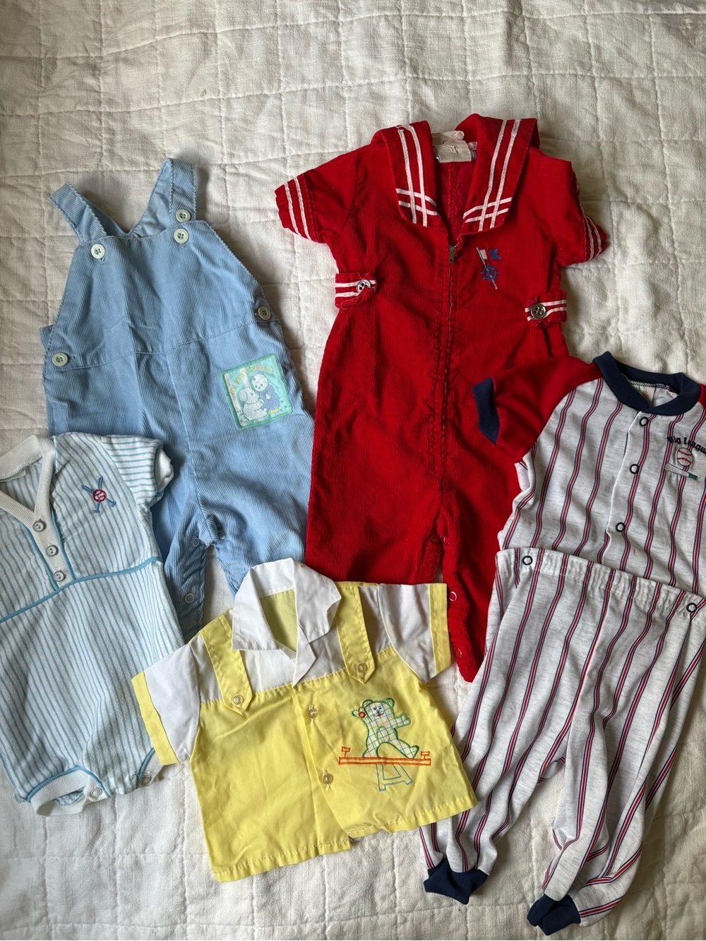 Vintage HealthTex & More Baby Boy Romper & Overalls 12 Months